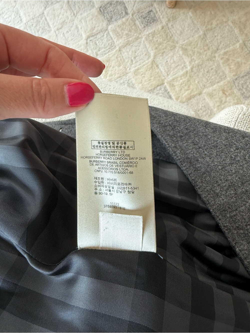 NWOT Burberry Wool Coat - Picture 10 of 10